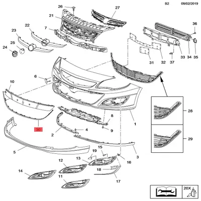 gm-13387327-on-tampon-orta-izgara-cercevesi-siyah-astra-j