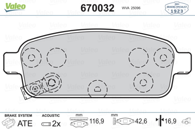 valeo-670032-fren-balatasi-arka