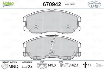 valeo-670942-fren-balatasi-on