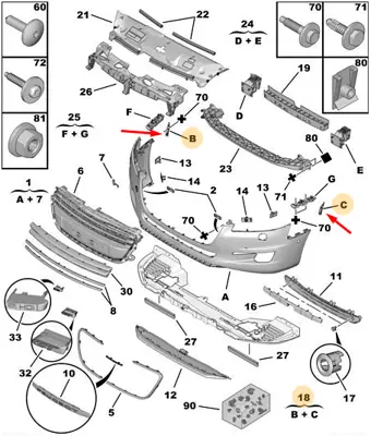 psa-7416z7-on-tampon-baglanti-ayak