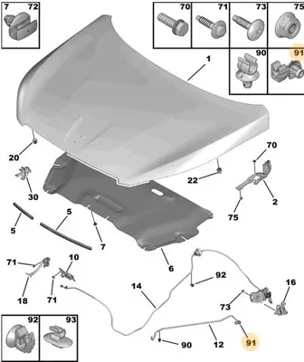 gm-orijinal-3644179-kaput-acma-tutucu-braketi