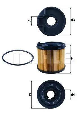 mahle-kx87d-yakit-filtresi