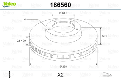 valeo-186560-fren-diski-on