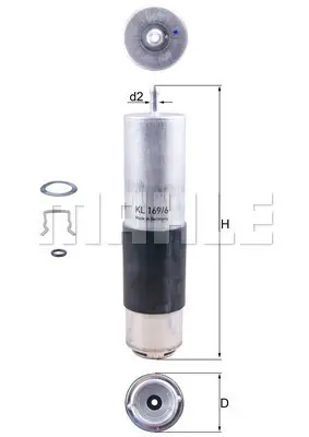 mahle-kl-1696d-yakit-filtresi