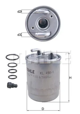 mahle-kl-4901d-yakit-filtresi