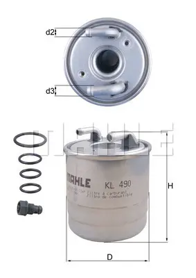 mahle-kl490d-yakit-filtresi
