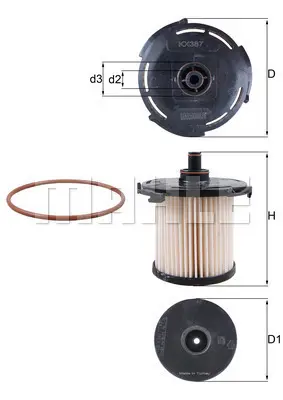 mahle-kx387d-yakit-filtresi