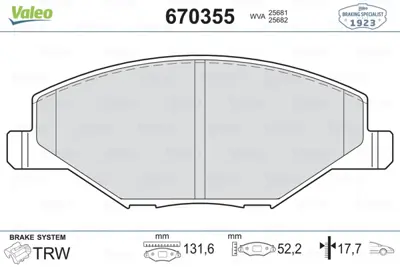 valeo-670355-fren-balatasi-on