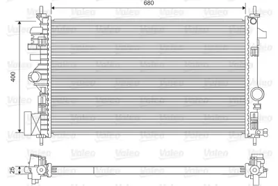 KALE 346180 Su Radyatörü 1300291, 13241725, 630716, RA0201130, 8MK376754351, 1073130