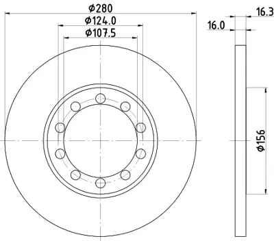 FORD 2A315 AB Fren Dıskı Arka 6C16/2A315/AB