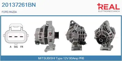 BOSCH 1986A01258 Alternatör 2S6T/10300/DE
