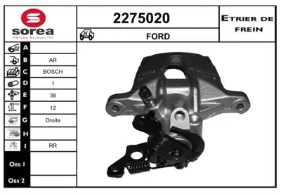 BSG 30-245-047 Fren Kalıperı Arka Sag 1S71/2552/AE