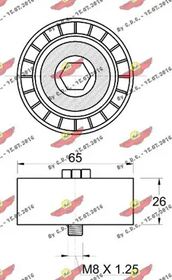 BSG 30-615-063 V Kayıs Gergı Rulmanı BK21/19A216/AB