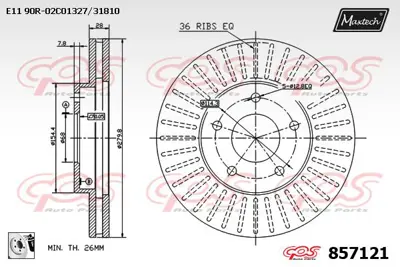 BSG 63-210-030 Fren Dıskı Ön 40206/4U107