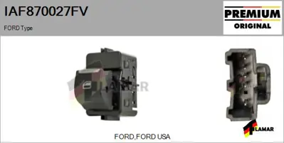 FORD DG9T 14529 AB3JA6 Cam Dügmesı DG9T/14529/AB3JA6