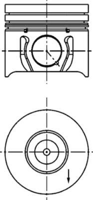 FEDERAL-MOGUL MOTORPARTS 87-72709 050 Pıston+segman 3S7Q/6K100/EAB