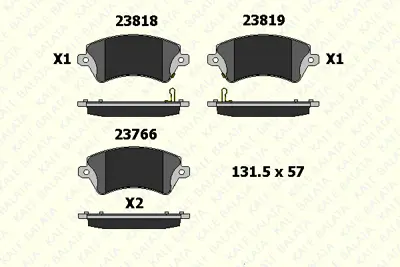 GOODYEAR 101141 Fren Balatası Ön 04465/02130