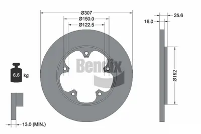 GOODYEAR 103042 Fren Dıskı Arka BK31/2A315/AB
