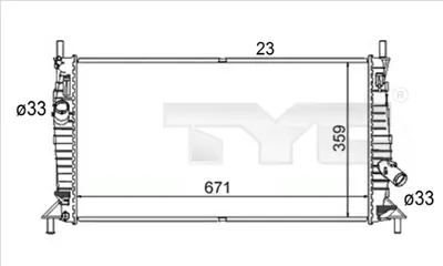 FORD 8005 TL Su Radyatörü 3M5H/8005/TL