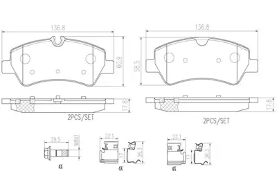 FORD 2M008 AA Fren Balatası Arka BK21/2M008/AC