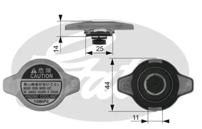 GATES RC134 Radyatör Kapagı 319045, 419045