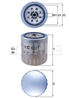 MAHLE KC 63/1D Yakıt Fıltresı A6010901452