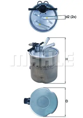 MAHLE KL 440/37 Yakıt Fıltresı 16400/EC00A