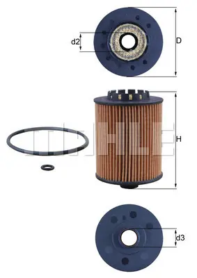 MAHLE OX1075D Yag Fıltresı 31321084