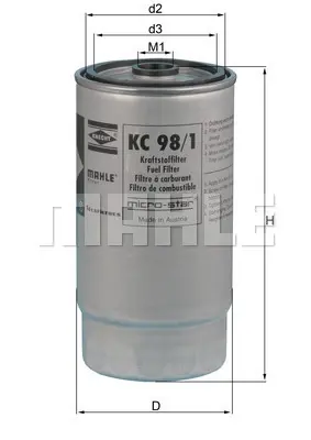 MAHLE KC98/1 Yakıt Fıltresı 13327788647