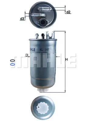 MAHLE KL 147D Yakıt Fıltresı 1J0127401A