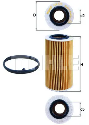 MAHLE OX370D1 Yakıt Fıltresı 6G9N/6744/BA