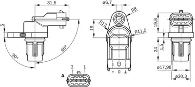 BOSCH 0281002667 Eksantrık Devır Sensörü 504048261
