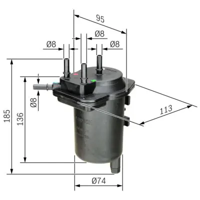 BOSCH 0450907013 Yakıt Fıltresı 164001540R