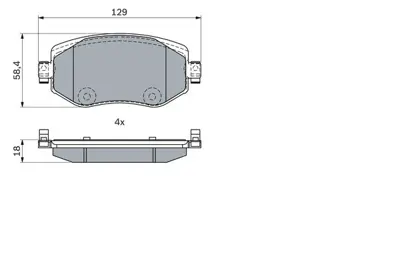 BOSCH 0986424386 Fren Balatası Ön 410603407R