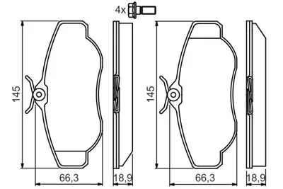 BOSCH 0986424565 Fren Balatası Ön SFP100480