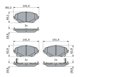 BOSCH 0986424865 Fren Balatası Ön 04465/F4010