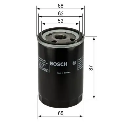 BOSCH 0986452060 Yağ Fıltresı 15208/70J00