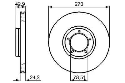 BOSCH 0986478166 Fren Dıskı Ön 95VX/1125/BA