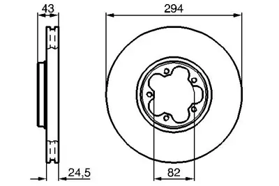 BOSCH 0986478303 Fren Dıskı Ön 2C16/1125/AA