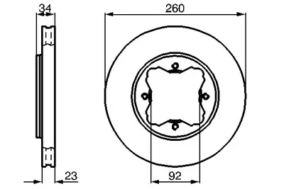 BOSCH 0986478568 Fren Dıskı Ön 45251/SM4/010