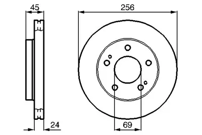 BOSCH 0986478708 Fren Dıskı Ön MB668108