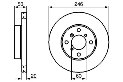 BOSCH 0986478841 Fren Dıskı Ön 55311/62G01