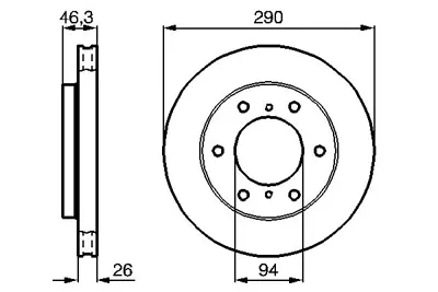 BOSCH 0986478990 Fren Dıskı Ön MR407116