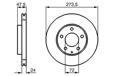 BOSCH 0986479034 Fren Dıskı Ön G25Y/33/25XA
