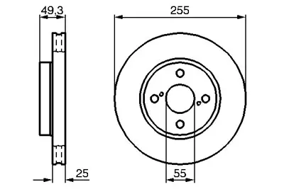 BOSCH 0986479085 Fren Dıskı Ön 43512/02070
