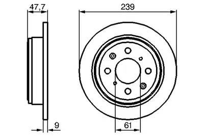BOSCH 0986479101 Fren Dıskı Arka 42510/SR3/G00