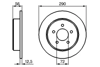 BOSCH 0986479102 Fren Dıskı Arka 51218/411AB