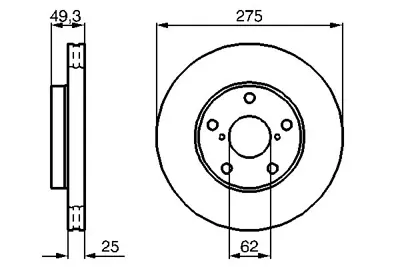 BOSCH 0986479111 Fren Dıskı Ön 43512/42030