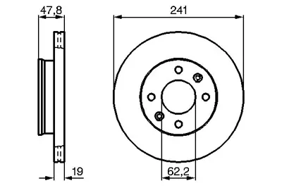 BOSCH 0986479206 Fren Dıskı Ön 517121C000