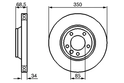 BOSCH 0986479251 Fren Dıskı Ön 7L8615302